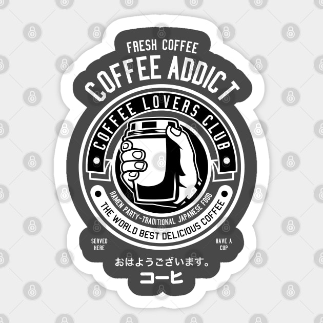 Coffee Addict Sticker by TomCage